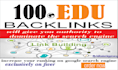 increase your ranking on google with 100 edu backlinks