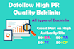 provide you high PR quality backlinks