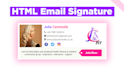 design mail signature in HTML code, clickable email sign