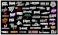 designe  typography urban streetwear clothing dj,  band t shirt logo