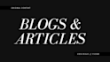 write you an original blog or article