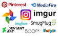 do 10 image submission to 40 high  PR image sharing sites