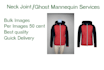 ghost mannequin and neck joint service for apparel