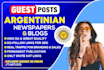 get guest posts in argentinian newspapers high da traffic