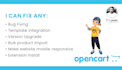 setup, fix or customize any opencart errors,issues