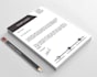 do editable custom business letterhead with  word format