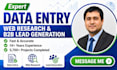 do data entry, web research and b2b lead generation