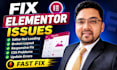 fix elementor issues, bugs, errors and responsive problems