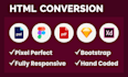 convert figma to html, psd to html, pdf to html responsive