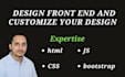 fix and design your front end website issues, html css js