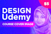 design stunning and professional udemy course cover image