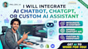 integrate ai chatbot, chatgpt, or custom ai assistant
