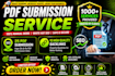 do pdf submission to 25 document sharing sites with 10 high pr quality backlink