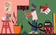 create colorful digital illustrations