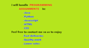 do programming tasks in python, java, javascript,html, css
