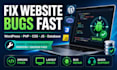 fix wordpress, PHP, css, js, jquery, and database bugs