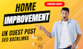 publish home improvement article with UK guest post backlink for targeted SEO