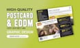 design medical, dental, health care, home care postcard, eddm, flyer in 24h