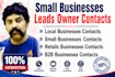 do owner contacts collect from local business, retail, small business