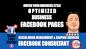 optmize and improve facebook business page