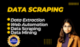 do web scraping, extract,data mining,data entry