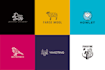 design luxury geometric, monoline, and polygonal animal logo