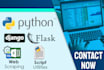 do python, django, flask or web scraping