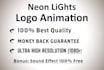 do neon light intro, outro for your youtube channel