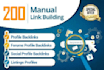 provide high da manual profile link building services