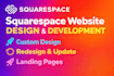 build squarespace website development, design, redesign squarespace landing page
