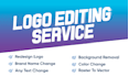 edit amend update, revamp, modify or redesign your logo