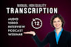 transcribe audio and do video transcription