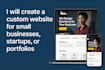create a custom website for small businesses, startups, or portfolios