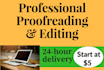 proofread and edit your  word documents in 24 hours