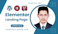 design wordpress landing page or elementor landing page