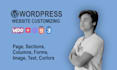 customize wordpress website and make pages