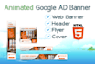 design google ad banners, HTML 5 banner, header, animated ad