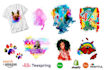 custom watercolor graphic tshirt design