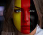paint flag or logo or tattoo on your face or body