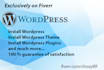 provide wordpress install and wordpress theme install