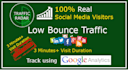 drive low bounce traffic with 3 minutes visit duration