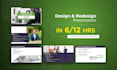 redesign powerpoint presentation into professional pitch deck or business slides