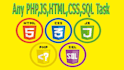 do any php,html,css,sql,js task