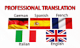 translate between english,german,spanish,french and italian