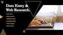do data entry, web research and data analysis