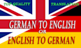 do flawless english to german translation