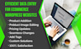 do data entry into wordpress ecommerce websites