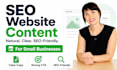 write natural SEO website content for your small business