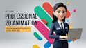 create 2d animated explainer video with pro voice over