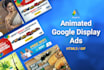 do animated HTML5 banner ads for google adwords, nft display ads GIF animation